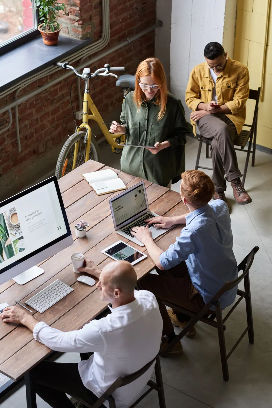 Digital specialists working together on a client project